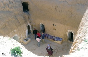 Casa troglodita en Matmata, Túnez.