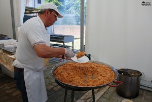 Preparando un delicioso risotto en las instalaciones del Museo della Marineria. Cesenatico