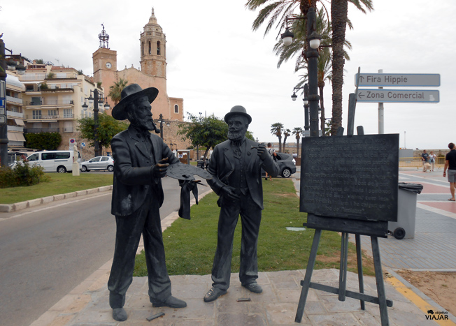 Ramón Casas y Santiago Rusiñol siguen conversando frente al mar En Sitges