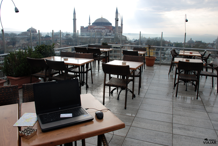 Santa Sofía desde la terraza del hotel Adamar. Estambul