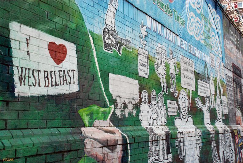 Mural situado en el oeste de Belfast