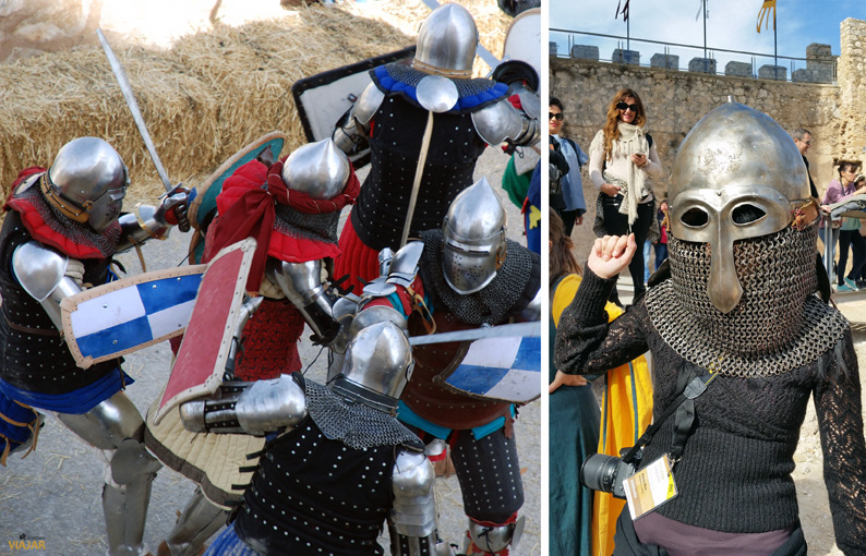 La Liga Oficial de Combate Medieval en acción. Fiestas del Medievo. Villena