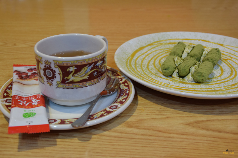 Trufas de té verde. Restaurante Maru