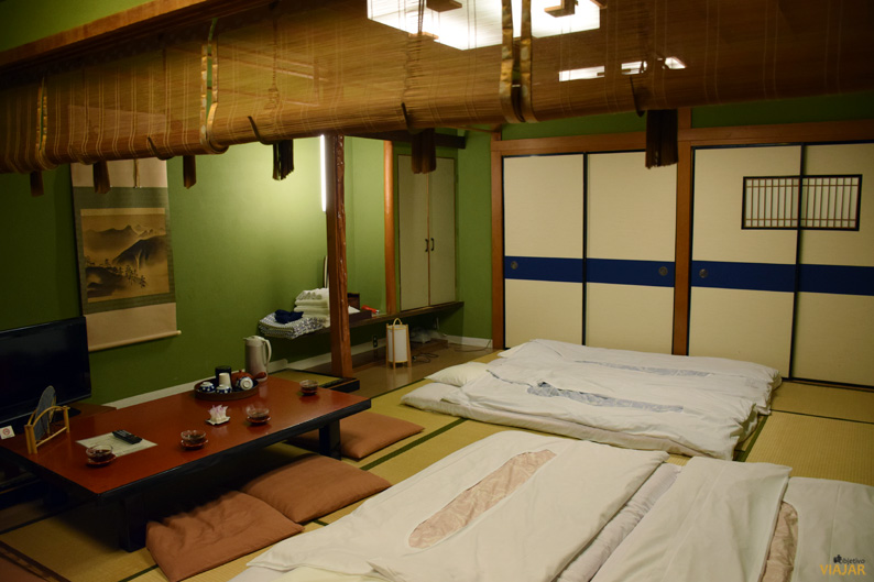 Nuestra habitación en el Murataya Ryokan. Kanazawa, Japón