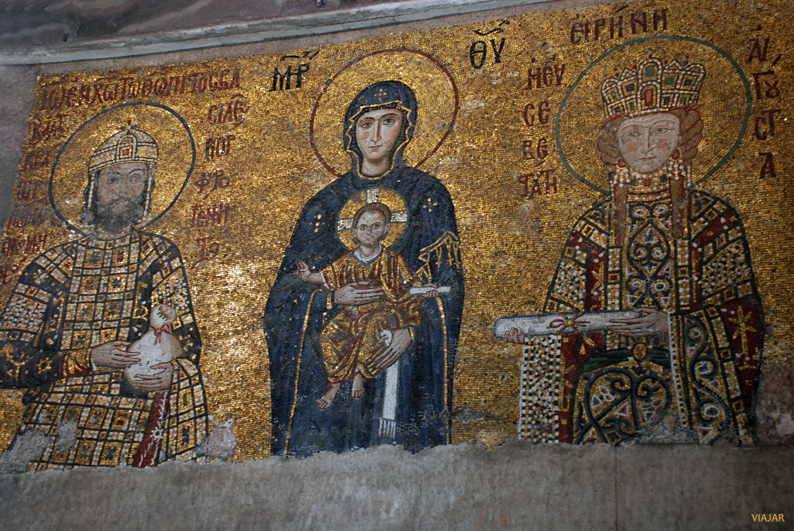 Mosaico del emperador Komnenos. Santa Sofía. Estambul