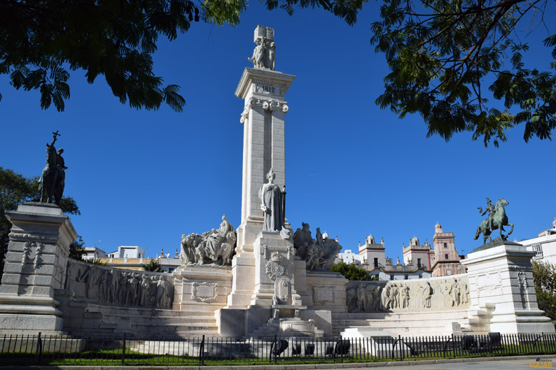 Monumento a las Cortes. Plaza de España, Cádiz