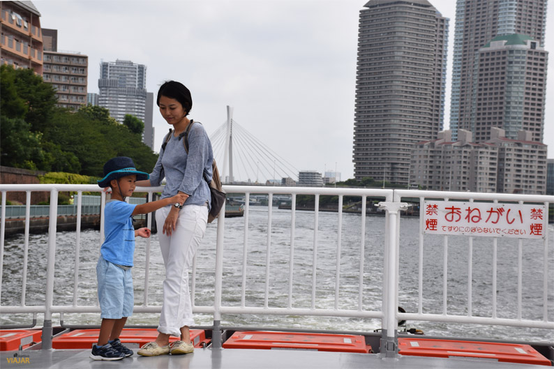 Un paseo en barco por el río Sumida, Tokio